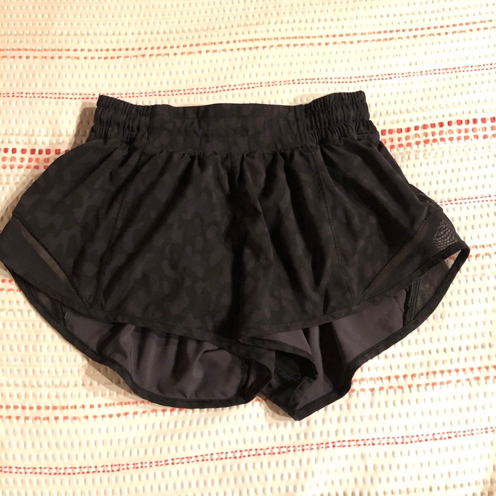Lululemon Black and gray camo shorts